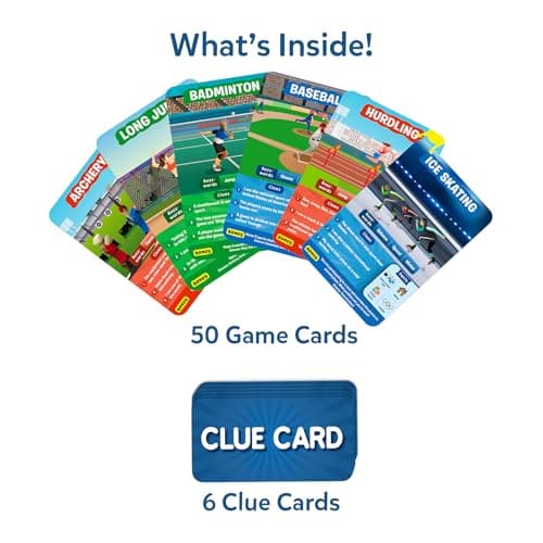 Skillmatics Guess in 10 Sports, Perfect for Boys, Girls, Kids, and Families Who Love Card Games, Toys, Travel Games, Gifts for Ages 6, 7, 8, 9 and Up