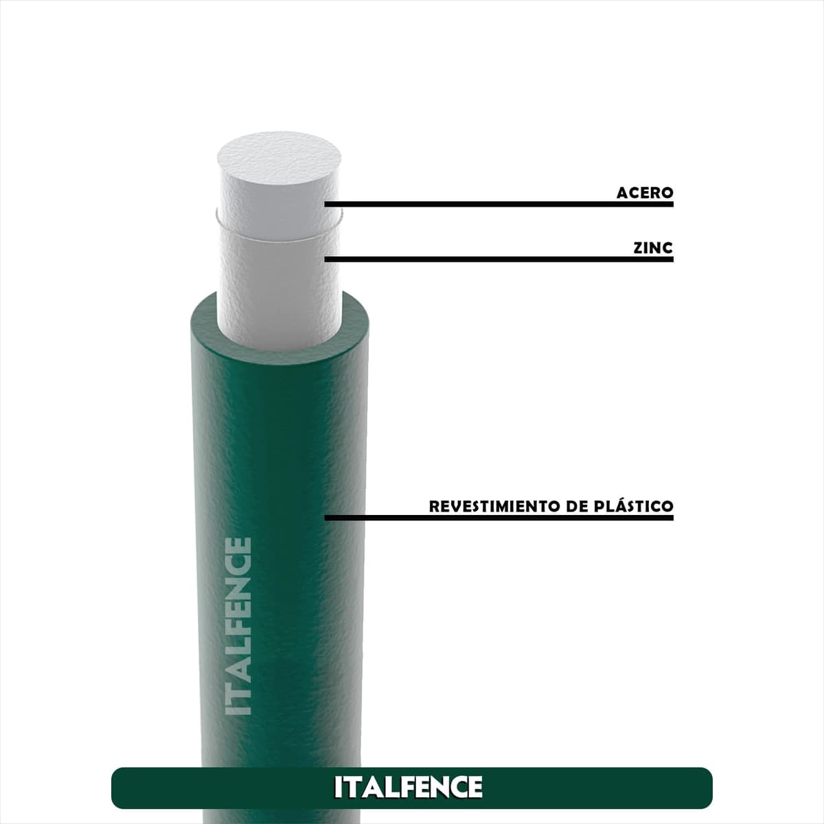 Alambre de hierro plastificado verde para cercados, 100 metros (Disponibles varios diámetros) [Ø2,30mm] — view 2