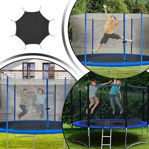 Trampoline Shade Cover, Waterproof Uv Trampoline Top Cover, Sunshade Tent Top Covers, 8 Straight Poles Round Trampolines Sun Protection, Outdoor Sunshade Accessories for 10ft 12ft 14ft — view 3
