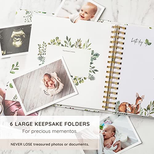 Keepsake Memory Book for Baby Boy or Girl Timeless First 5 Year Baby Book A Milestone Book to Record Every Event from Birth To Age 5 Gender Neutral Journal Scrapbook Photo Album — view 5