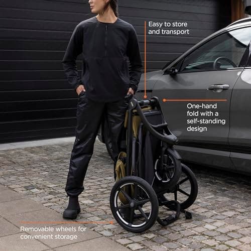 Thule Urban Glide 3 Single Child All-Terrain Stroller, Full-Suspension System, Air-Filled Tires, Upright seat with Adjustable Recline and Built-in legrest — view 4