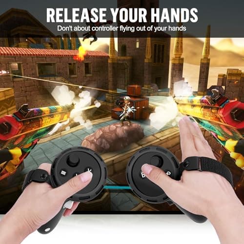 Silicone Cover Set Compatible with Meta/Oculus Quest 3s Accessories, Silicone Face Cover, Controller Grip Cover, VR Shell Cover, Protective Lens Cover, Camera Lens Protector, Skin for Quest 3s (Black) — view 6