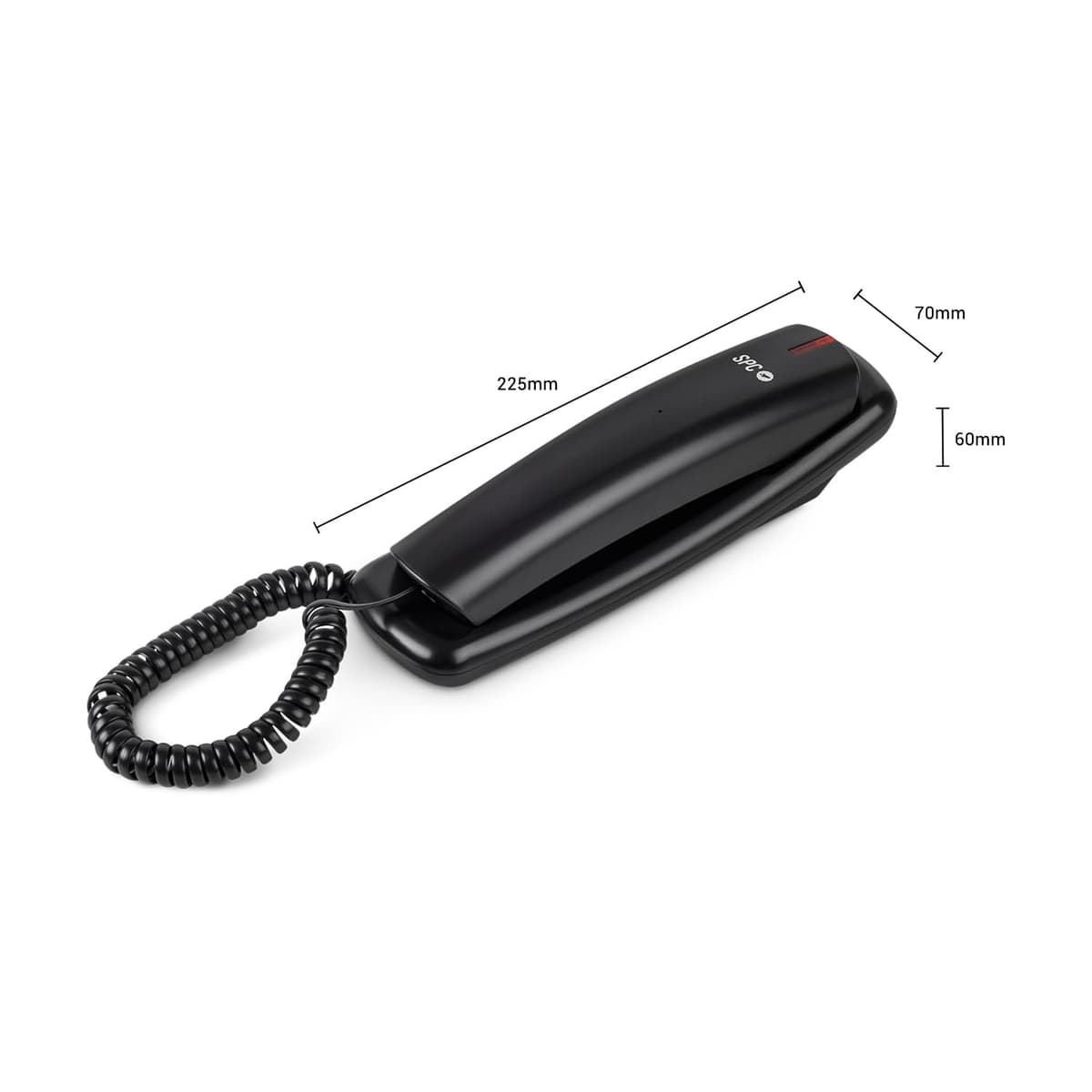 SPC Original Lite 2 – Teléfono Fijo sobremesa o Pared, Compacto y fácil de Usar, señal Luminosa 10 memorias indirectas, Teclas Grandes, función rellamada - Negro — view 2