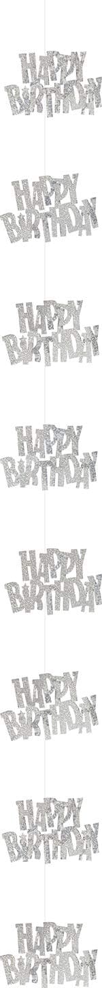 Unique Party 92068 - 9ft Foil Glitz Pink Happy 80th Birthday Banner — view 13