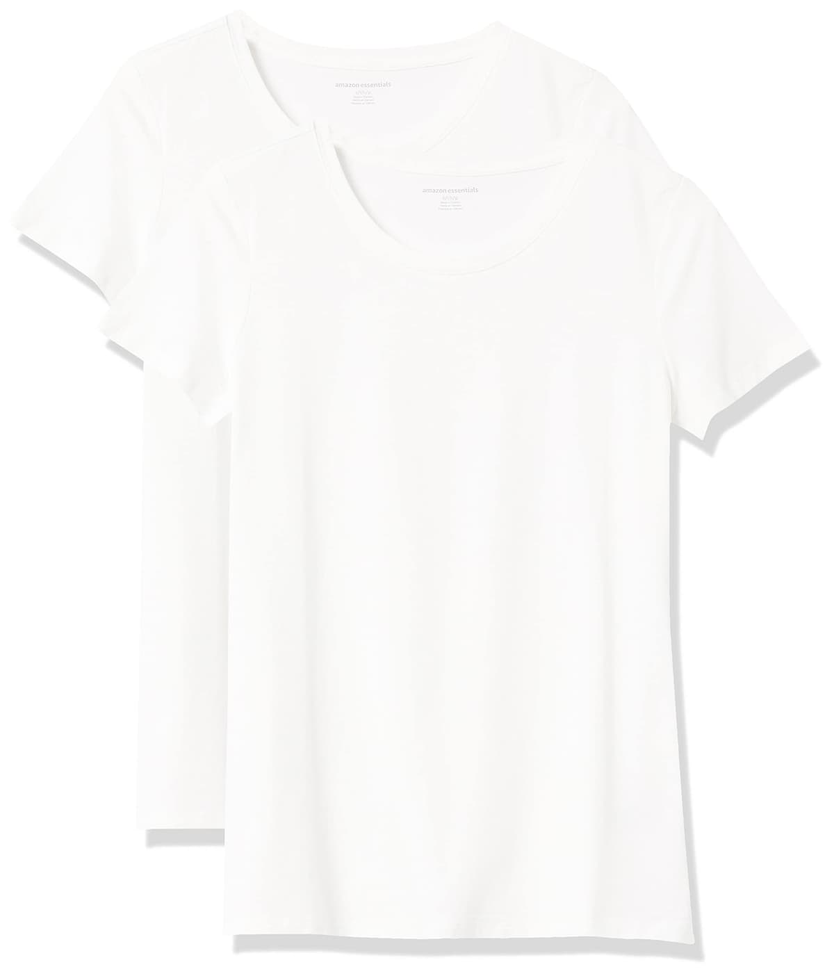 Amazon Essentials Camiseta de Manga Corta y Corte Estándar (Opciones de Cuello Redondo y Cuello en V) Mujer, Paquetes Múltiples — view 8