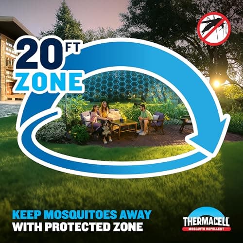 Thermacell Patio Shield Mosquito Repellent E-Series Rechargeable Repeller Bundle; 20’ Mosquito Protection Zone; Includes 240-Hour Repellent Refill; No Spray, Flame or Scent; Bug Spray Alternative — view 4