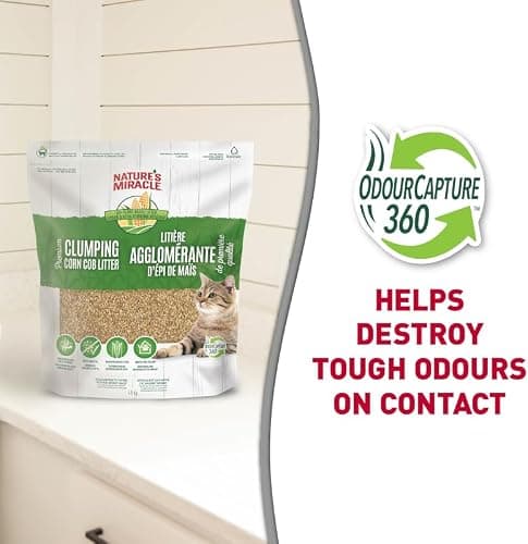 Nature’s Miracle Premium Clumping Corn Cob Litter, 10 Pounds, Made with Real Corn Cob for Fast-Clumping Litter for Multi-Cat Households — view 4