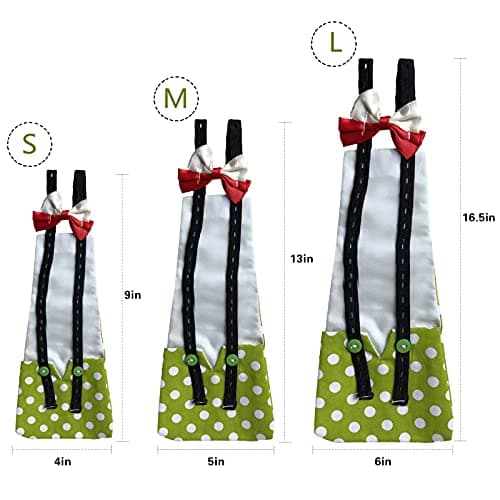 Chicken Duck Goose Diaper Washable Pet Bow Tie Diapers for Hens Roosters Poultry 1 Pack (M, Green)