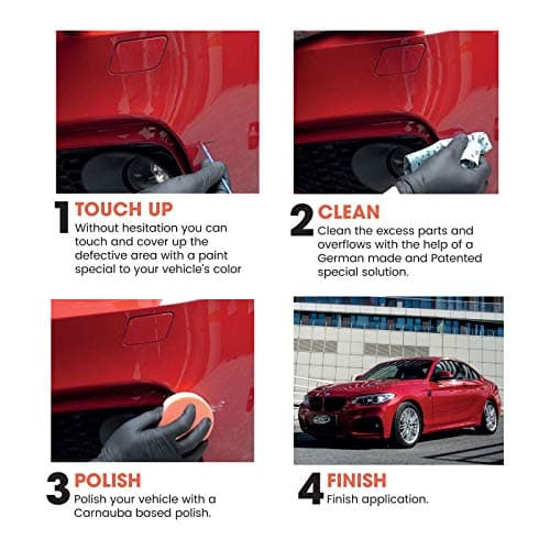 Color N Drive Touch Up Paint - Compatible with Mazda Rhodium White (51K) - Scratch and Chip Repair Kit - Plus Pack