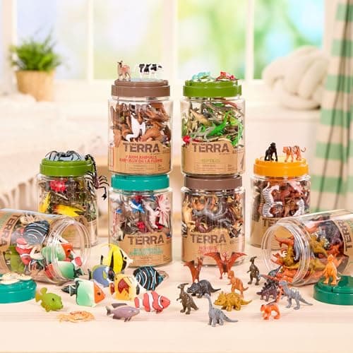 Terra by Battat Tropical Fish World, 60 Mini Ocean Animal Figures, Animals — view 3