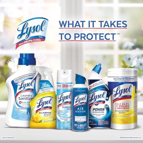 Lysol Toilet Bowl Cleaner Gel, For Cleaning and Disinfecting, Stain Removal, Forest Rain Scent, 24oz — view 5