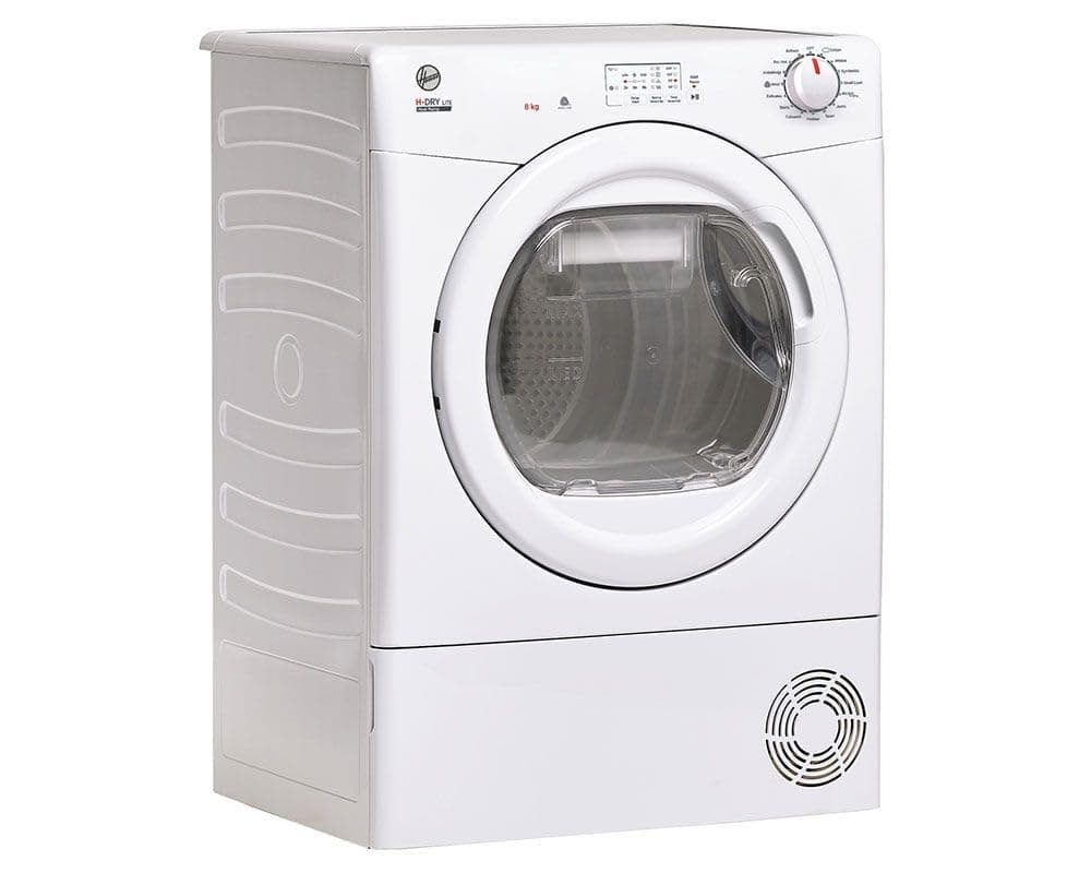 Hoover H-DRY 300 HLEH8A1LE 8KG Capacity, Front Load,A+ Energy,14 Programmes, Sensor Dry, Anti Allergy, Freestanding Heat Pump Tumble Dryer - Inside Water Container - White - HxWxD(cm) 85x60x59 — view 3