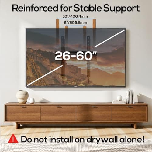 UL Listed Tilting Low Profile TV Wall Mount - Holds Most 26-60 Inch TVs Up to 99 lbs, Quick Release Lock, Max VESA 400x400mm, Fits 8''-16'' Studs - by USX STAR — view 4