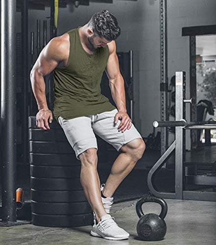 COOFANDY Men's 3 Pack Quick Dry Workout Tank Top Gym Muscle Tee Fitness Bodybuilding Sleeveless T Shirt