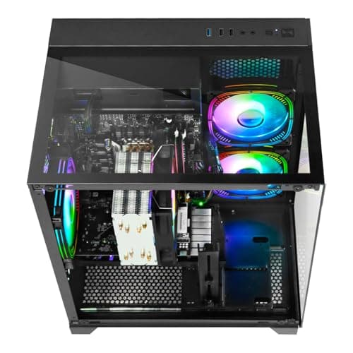 WIWB Gaming PC Desktop Ryzen 7 5700X, RTX 4060 Ti, 16GB DDR4 RAM, 1TB SSD, DDR4 RAM, Prebuilt Tower Computer for Gaming, Home (Black) — view 6