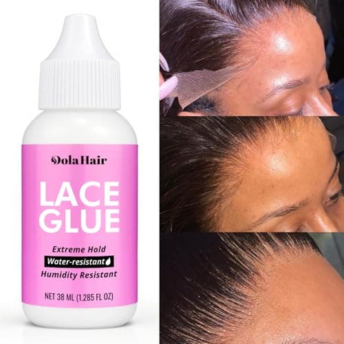 Extreme Hold Lace Glue for Wigs, Waterproof, Invisible Bonding, 1.285 Ounce 36pcs Lace Wig Tape Double Sided Waterproof Lace Front Tape(Glue-3pcs kit) — view 2