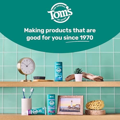 Tom's of Maine Fluoride-Free Antiplaque & Whitening Natural Toothpaste, Peppermint, 5.5 oz. (Pack of 2) — view 7