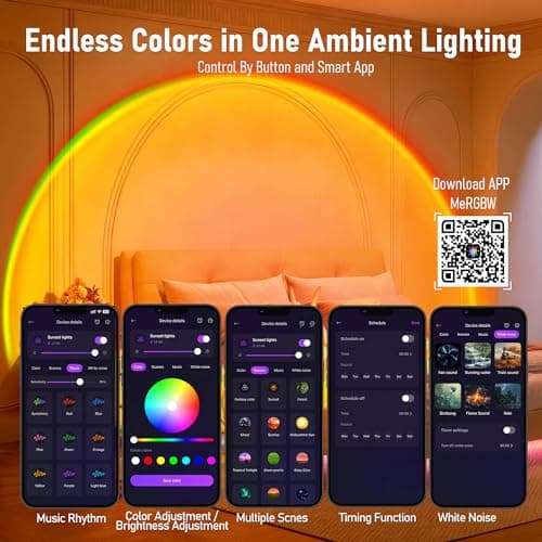 XEBKOR Astronaut Sunset Lamp,720° Magnetic Rotating RGB LED Night Light — view 3