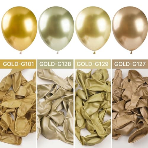 PartyWoo Gold Balloons 50pcs 12 Inch Gold Latex Helium Balloons for Birthday Wedding Anniversary Baby Shower Graduation Bachelorette Retirement Engagement Tea Casino Disco Party Decorations Gold-G101 — view 2
