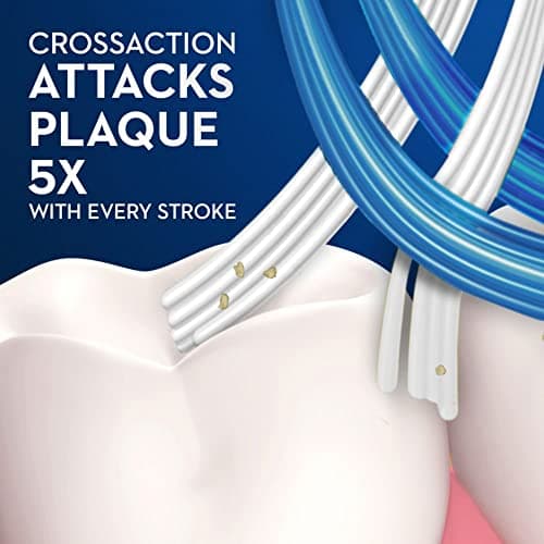 Oral-B Pro Health CrossAction Plaque Removal toothbrushes, 2 Count Toothbrush Medium, Deep Reach in Tight Spaces, Tongue Scraper Tooth Brush, Plaque Fighter, Gentle on Teeth, Gum stimulators — view 4
