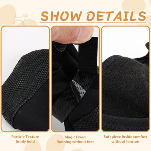 Dog Paw Wound Recovery Boot, Breathable Dog Bootie for Injured Paw, Anti-Slip Dog Shoe with Self-Adhesive Strap, Protector for Outdoor Walking & Keep Dogs from Licking Wounds (M) — view 3