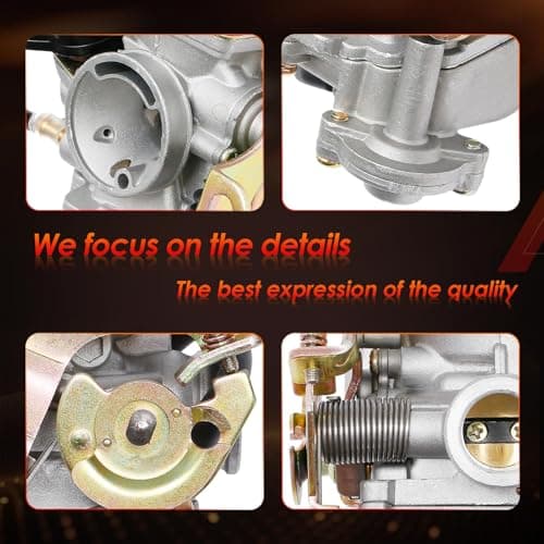 PD18J Carburetor 18mm Replacement for GY6 49cc 50cc 80cc 139QMB 139QMA 4 Stroke Moped Engine for Taotao Kymco Scooter with Fuel Filter Spark Plug Intake Manifold — view 5