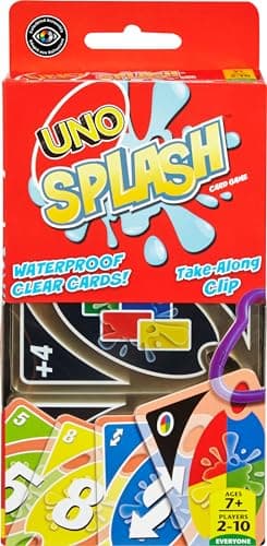 Mattel Games UNO Splash Card Game, Ages 7+, 2-10 Players