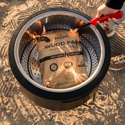 TIKI Wood Pellet Pack – 4-Pack Wood Pellets for Smokeless Fire Pits, Easy-to-Use Fire Pit Fuel for Outdoor Heating & Camping, 30+ Minute Full Flame Fire, Made in The USA — view 5