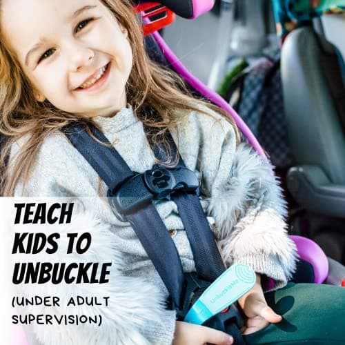 UnbuckleMe Car Seat Buckle Release Tool - Easy Opener Aid for Arthritis, Long Nails, Older Kids - Button Pusher for Infant, Toddler, Convertible 5 pt Harness car Seats - As Seen on Shark Tank (Aqua) — view 6