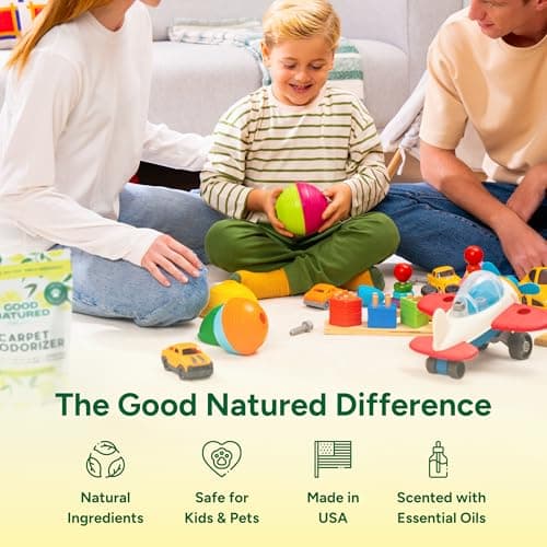 Good Natured Brand | Carpet Deodorizer & Freshener Powder | 31 oz Pet Odor Eliminator for Strong Odor & Pet Urine | Fresh Natural Lemon Scent | Safe for Homes with Pets — view 6