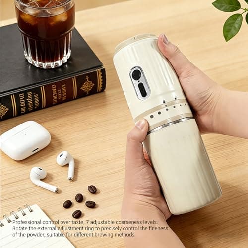 Keenso Mini Grinder Portable Coffee Maker Electric Brewer for OntheGo Travel and Home Enjoyment — view 7