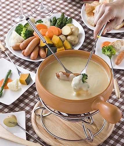 Set of 12 Stainless Steel Fondue Forks 9.5", Color Coded Cheese Fondue Forks Smores Sticks with Heat Resistant Handle for Chocolate Fountain Cheese Roast Marshmallows Dessert Fruits — view 2