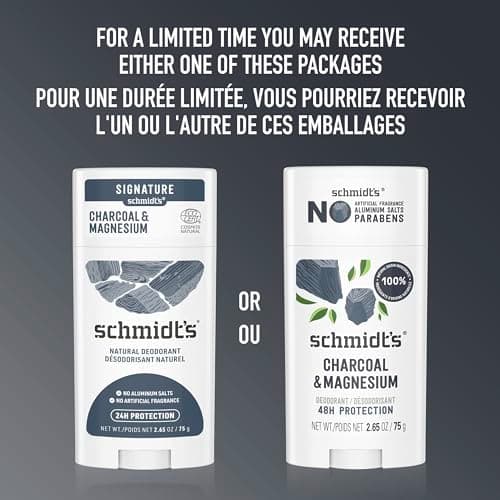 Schmidt's Natural Origin Deodorant, 48 Hour Odour Protection, Charcoal & Magnesium Deodorant for Men and Women, 75g — view 6