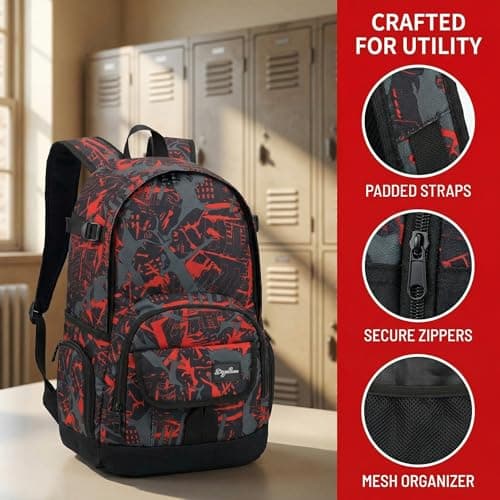 rickyh style School Backpack Travel Bag for Men & Women Lightweight College Back Pack with Laptop Compartmen — view 3
