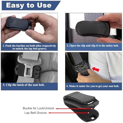 Positioner Clip, Stopper Clamps Positioner, Shoulder Belt Adjuster for Neck & Shoulder Comfort, 4 Pcs — view 5