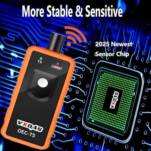VXDAS TPMS Relearn Tool Only for GM Vehicles (2006-2024 Chevy/Buick/GMC/Opel/Cadillac) Original Sensor with 315/433 MHz, Tire Sensors Pressure Monitor System Reset Tool OEC-T5-2025 Edition — view 4