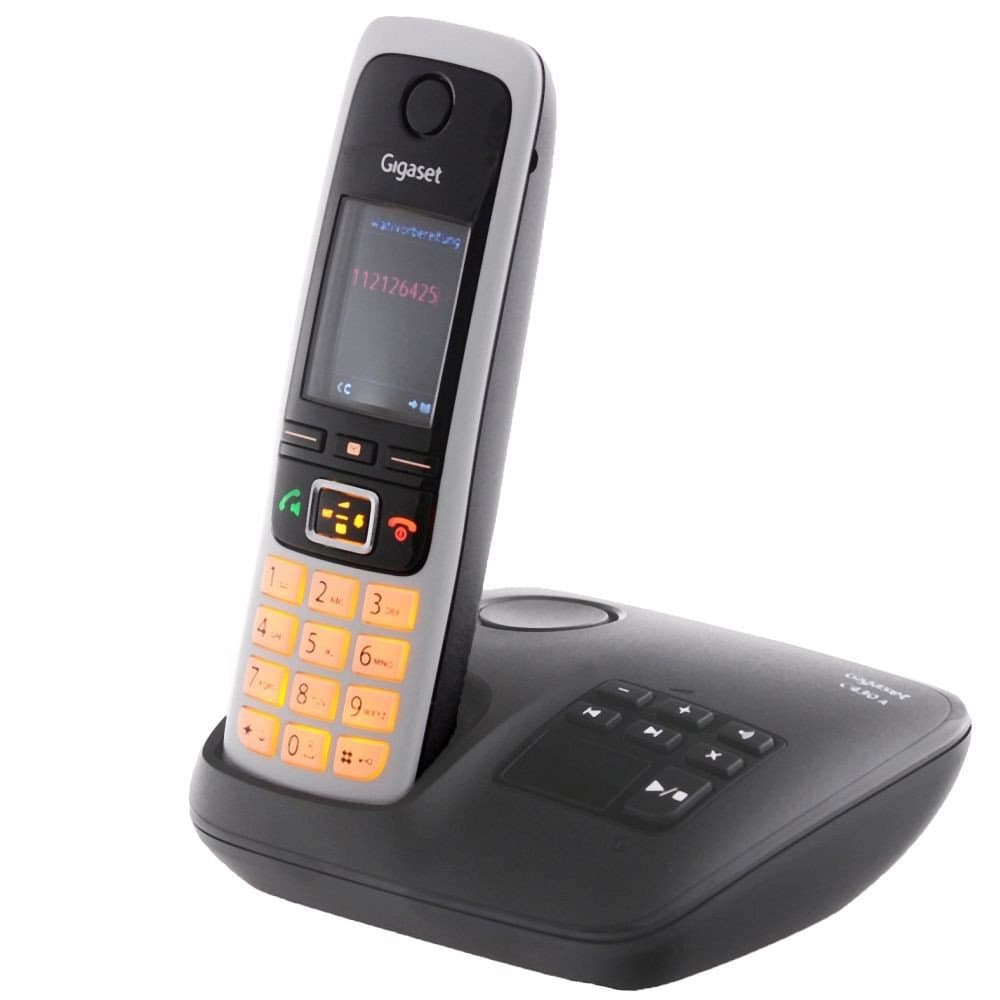 Gigaset C430A - Teléfono inalámbrico (DECT, 50 m, 300 m, 200 entradas) Negro
