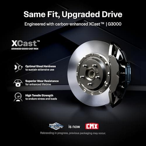 CMX Front Disc Brake Rotors & Pair For Chevrolet GMC C10 C1500 G20 G2500 Cadillac Brougham Fleetwood R10 R1500 G10 G1500 DeVille Suburban K5 Blazer Jimmy Commercial Chassis P1500 P10 Checker K8-100001 — view 2