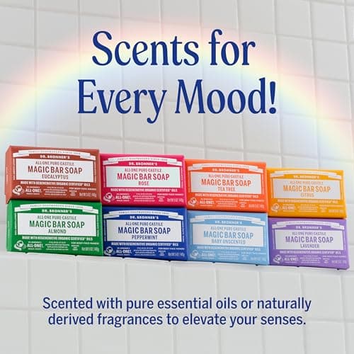 Dr. Bronner's - Pure-Castile Bar Soap (Baby Unscented, 5 ounce, 2-pack) - Made with Organic Oils, For Face, Body, Hair, Gentle for Sensitive Skin, Babies, No Added Fragrance, Biodegradable, Vegan — view 6
