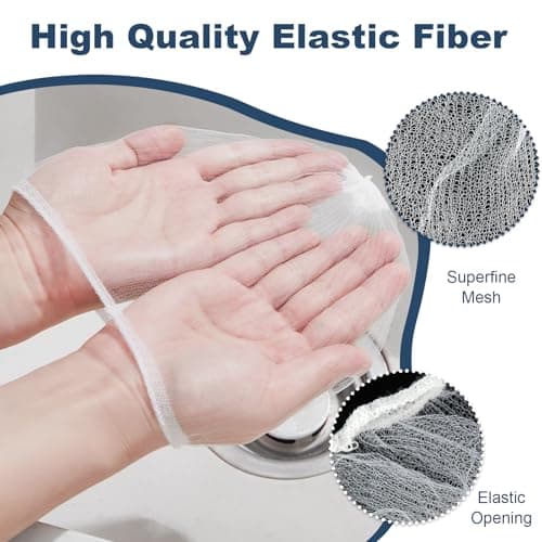 WYIRONG 200 PCS Large Kitchen Disposable Mesh Sink Strainer Bag for Meshmate Waste Rack, Sink Strainer Elastic Anti-Clogging Sink Drain Strainer Collecting Kitchen Food Waste Garbage — view 2