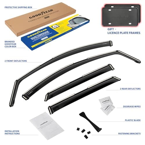 Goodyear Shatterproof in-Channel Window Deflectors for Ford Edge 2015-2024, Rain Guards, Window Visors for Cars, Vent Deflector, Car Accessories, 4 pcs. - GY007833 — view 5
