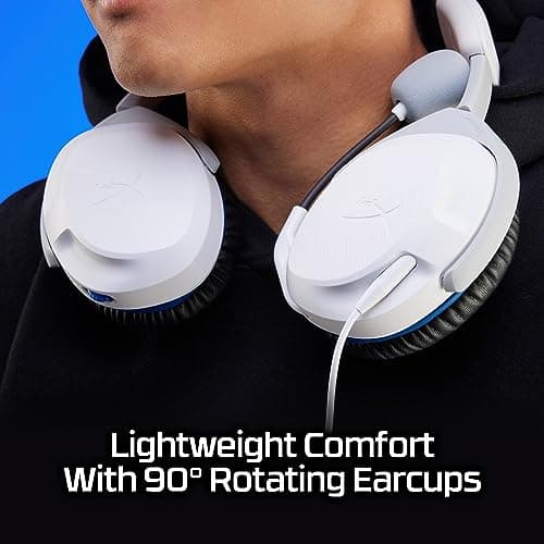 HyperX Cloud Stinger 2 – Gaming Headset for PlayStation, Signature Comfort, Adjustable Headband, Wired, White — view 4