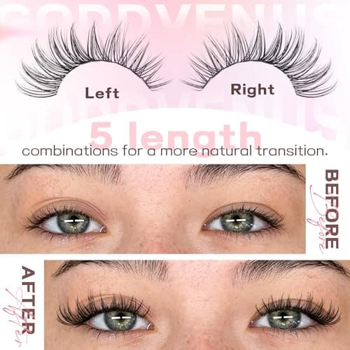 Goddvenus Lash Clusters Wispy Eyelashes Clusters Natural 300pcs Lashes Clusters 10-16mm DIY Cluster Eyelash Extensions C Curl Individual Lashes for DIY Lash Extension — view 2