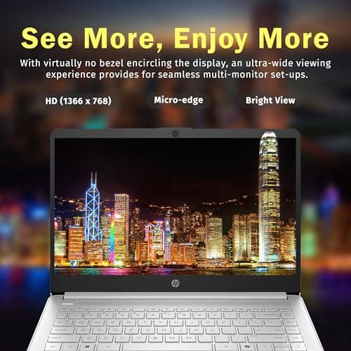 HP Stream 14" HD BrightView Laptop, Intel Celeron N4120, 16GB RAM, 288GB Storage (128GB UFS + 160GB Docking Station Set), Intel UHD Graphics, 720p Webcam, Wi-Fi, 1 Year Office 365, Win 11S, Silver — view 4