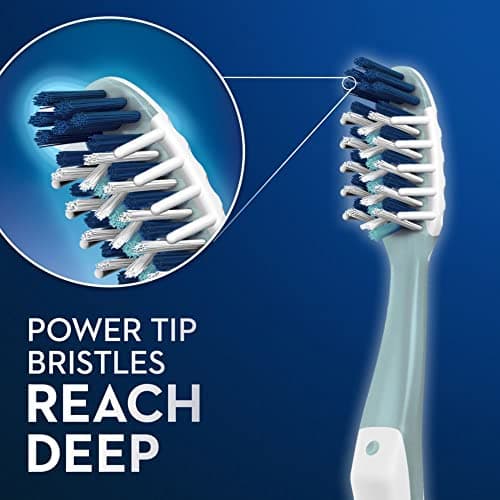 Oral-B Pro Health CrossAction Plaque Removal toothbrushes, 2 Count Toothbrush Medium, Deep Reach in Tight Spaces, Tongue Scraper Tooth Brush, Plaque Fighter, Gentle on Teeth, Gum stimulators — view 5