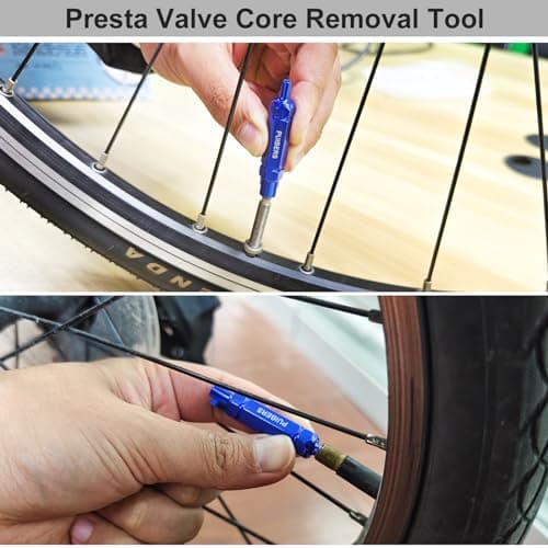 PUIBERS Tire Valve Stem Removal Tool Kit 2PCS,Presta Valve Core and Stainless Steel Schrader Stem Removal Tools, Car and Bike Valves Core Stem Puller Repair Kit — view 4