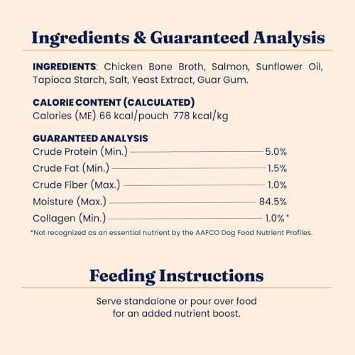 Solid Gold Bone Broth Cat Food Topper - Limited Ingredient Lickable Cat Broth Pouches w/Salmon Protein Shreds & Collagen for Hydration & Gut Support - Easy to Serve Gravy for Cats Meal Topper - 12ct — view 8