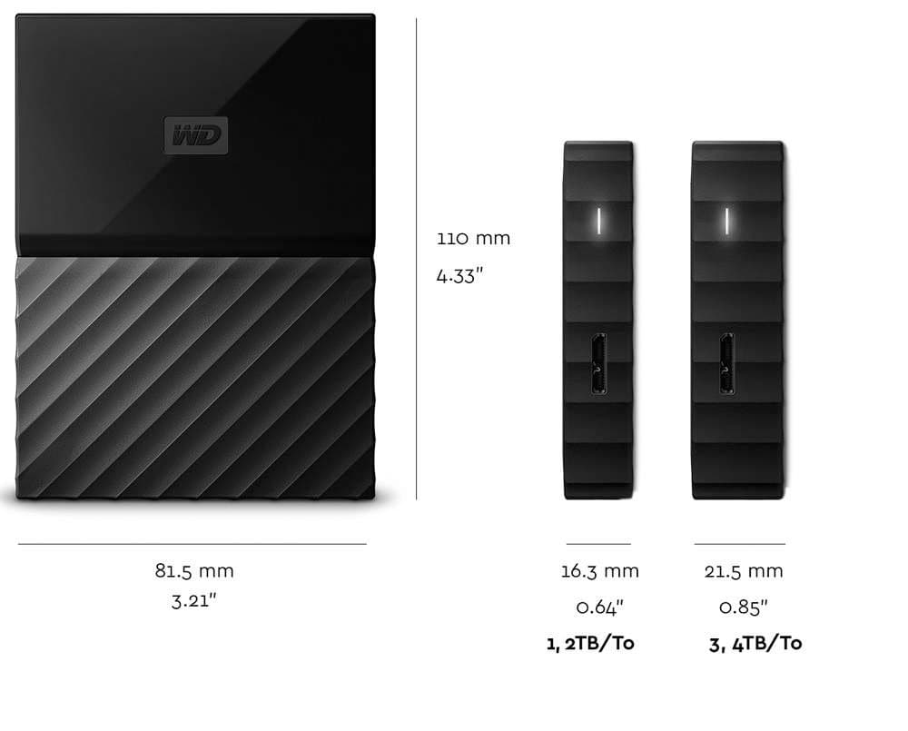 WD My Passport For Mac - Disco Duro Portátil de 3 TB, Negro — view 3