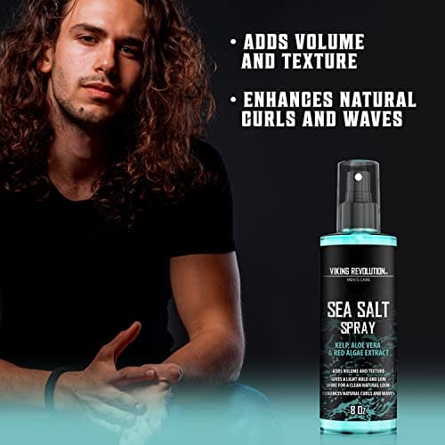 Viking Revolution - Sea Salt Spray Hair Men - 240ml - Texturizing Spray with Kelp, Aloe Vera & Red Algae Extract - Hairspray to Add Volume & Texture - Beach Hair Spray - Gifts For Men — view 2