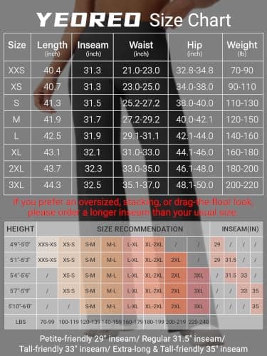 YEOREO Workout Leggings Womens No Front Seam Straight Leggings 31.5" High Waist Buttery Eddiy Gym Yoga Pants Black M — view 4